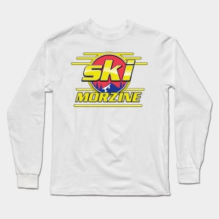 Morzine France Ski 80s logo Long Sleeve T-Shirt